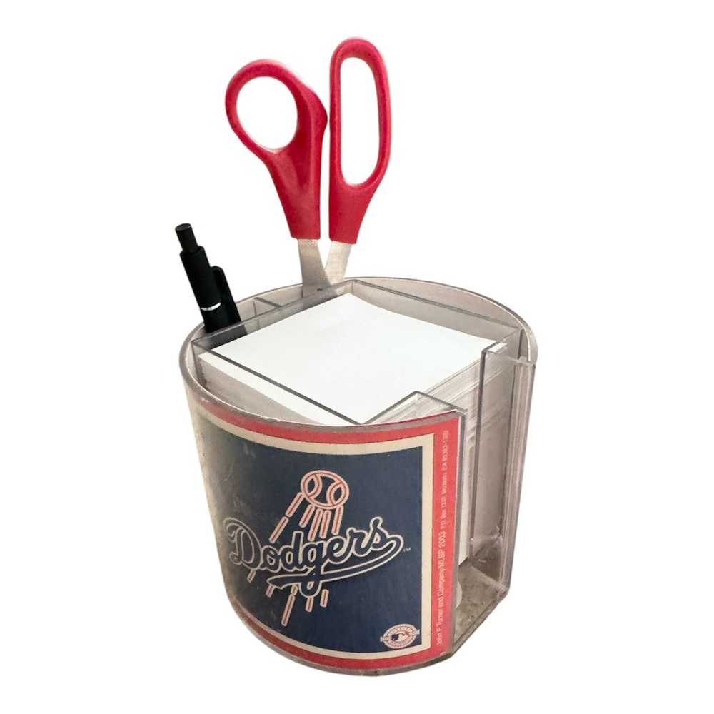 LOS ANGELES DODGERS MLB Paper & Desk Caddy Clear Organizer w/Baseball Team Logo